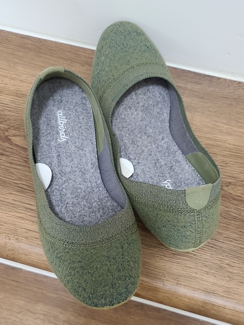 Allbirds Shoes Womens Sz. 9 Army Green Tree Breezer Ballet Flats Comfort Slip On